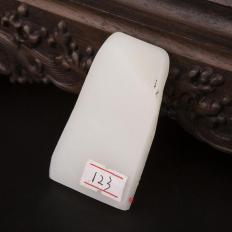 新疆和田玉洒金皮羊脂白玉籽玉质料 76.5克