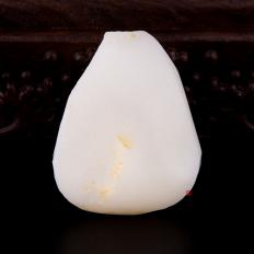 新疆和田玉洒金皮羊脂白玉籽玉 原石 149克