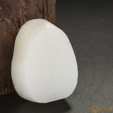 新疆和田玉洒金皮一级白玉籽玉 原料 77克