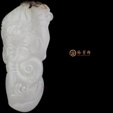 新疆和田秋梨皮一级白籽玉挂件 象头神 18克