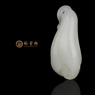 新疆和田白玉籽玉挂件 兰花 10.5克