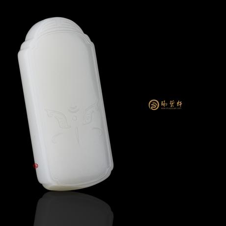 【琢艺轩】新疆和田白皮白玉籽玉牌子 保护 55克